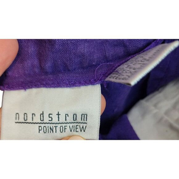 Vintage 80s Nordstrom High Waist Mom Shorts Womens Size S Purple Chinos Cotton - Picture 5 of 7